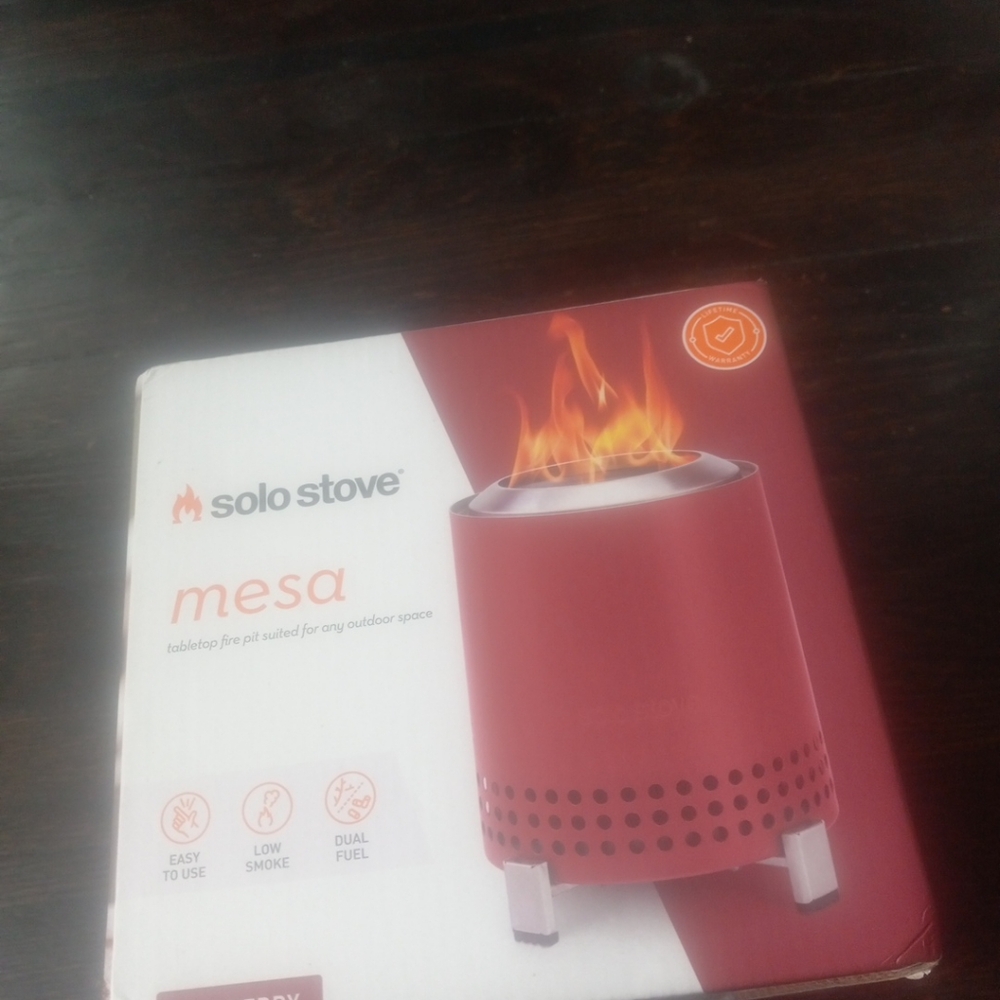 Solo Stove Mesa  Smokeless Tabletop Outdoor Fire Pit Color Mulberry...